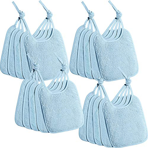 Erwin Müller Kinder-Lätzchen, Baby-Lätzchen 20er-Pack Frottier hellblau Größe - 100% Baumwolle, zum Binden