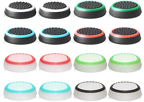 abd Joystick Thumbstick Cap Attachments Protective cap made of silicone for PS5，PS4, Xbox 360, PS3 controllers (8 pairs of mixed colors)