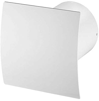 Bathroom Extractor Fan – Multiple Options Including Pull Cord, Timer, Humidity Sensor – Silent or Turbo – Chrome, White and Black Finish Options – Low Energy Consumption ((Silent) Pull Cord, PEB100)