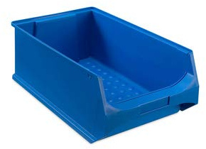 Müller & Sohn 16er-Pack Sichtlagerkästen Stapelkästen 500x300x200mm blau, Polypropylen, Lagersichtkästen, Stapelkästen, Sichtlagerbox