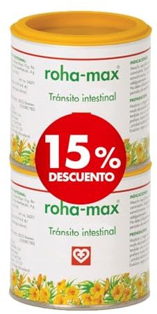 Roha Max - Complemento Alimenticio para Transito Intestinal, 60 + 60 g | Tránsito Intestinal, Bienestar Digestivo, Complemento Alimenticio, Uso Diario, Formato 60 + 60 G