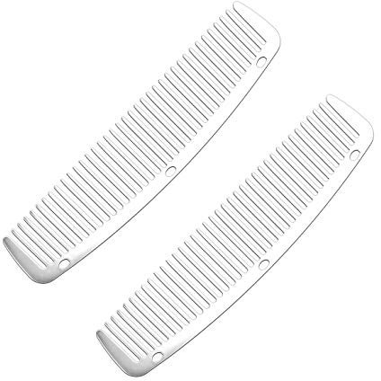 2 st antistatiska frisörkammar i rostfritt stål, hårkam, klippningskam för hårstyling, frisörkam för män och kvinnor, salong (fickkammar)