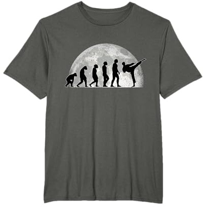 Karatè Evoluzione Luna Arti marziali Jiu jitsu Cintura nera Maglietta