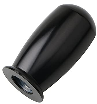 Asudaro Schaltknauf für Auto, Universal Auto Schaltknauf Aluminium Schaltknauf Auto Schaltknauf mit Adapter Auto Manuelle Gangschaltung Stick Knob Head Shifter,Schwarz