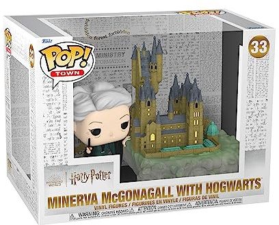 Funko POP! Town: Harry Potter - Minerva McGonagall with Hogwarts | Offizielles Fantasy Merch - Vinyl Sammelfigur als Regal Deko - Geschenkidee zum Geburtstag für Fans und Sammler