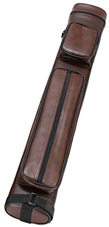 Perfeclan Langlebige Billard-Queue-Tasche, 4-Loch-Aufbewahrungskoffer-Halter, leichte Billard-Aufbewahrung für Zubehör, Brown