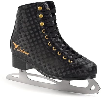 MADIVO SMJ Exclusive Chaussures de Patinage Artistique pour Femme Noir | Tailles : 37, 38, 39, 40, 41 (39)