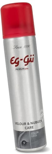 eg-gü Imprägnierspray - Pflegendes Wildleder, Rauleder & Nubuk - Farblos 250ml - Für Velour & Nubuck Schutz & Pflege