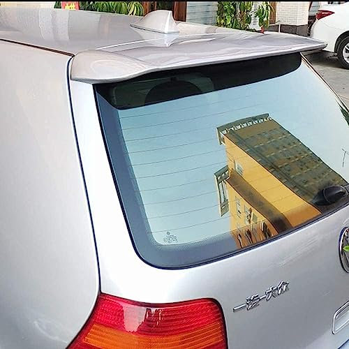 LINCYS Auto ABS Heckspoiler für Volkswagen VW Golf 4 MK4 IV 2004-2008, Zerstörungsfreier Einbau Heckflügel Dachspoiler Kofferraumspoiler Kratzfeste Styling Nachrüsten Zubehör,Silver