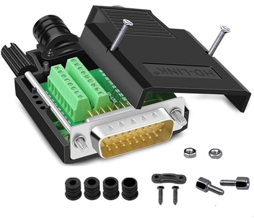 PENGLIN DB26 Lötfreier Stecker Seriell Adapter, | RS232 D-SUB 26 Poliger Adapter，26 Pins Männlich Connector mit Gehäuse Zubehör
