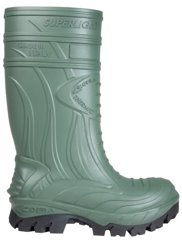 COFRA 00040-N12.W44 THERMIC D.GREEN S5S MET NUMERO 44 STIVALE PU/GOMMA ANTISTATICO VERDE FORESTA/NERO Scarpa antinfortunistica da lavoro