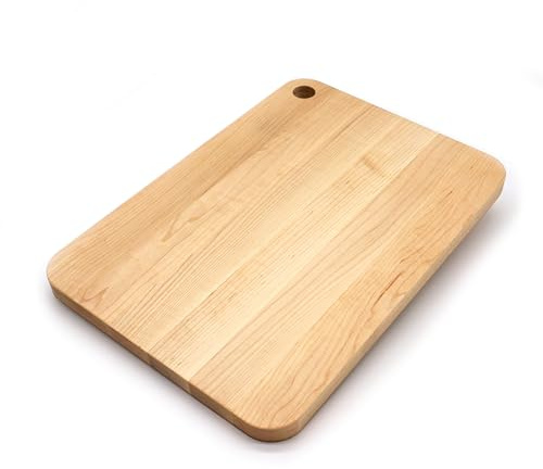 JK Adams Williston Medium Prep Cutting Board, Thick Maple Wood Cutting Boards for Kitchen - 14 x 10 x .75