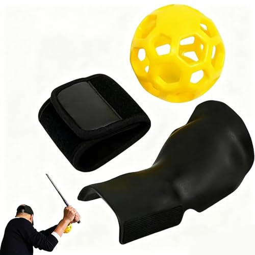 CocCCoon Golf Swing Trainer Ball Golf Training Aids,Wrist Trainer For Golfer Beginner Golf Smart Ball Golf Swing Training Aid With Corrective Wristband And Golf Training Ball Golf Wrist Training Aid