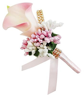 FUNOMOCYA Künstliche Calla-lilie Brosche Mit Strass-intarsien Für Hochzeiten 1 Stück Simulation Floral Breastpin Für Braut Brautjungfer Und Dame