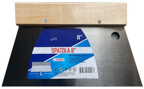 Spatole Per Stucco 200MM Con Manico In Legno Frattazzo Per Rasatura Spatole In Acciaio Inossidabile Per Rasatura E Lavori Di Intonaco Rimozione Di Vernice E Stucco