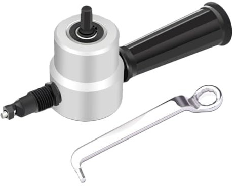 Housoutil Heavy Duty Metal Drill Attachment Kit Double Head Nibbler for Cutting Metal Plastic