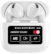 Bagsbent Bluetooth Wireless In-Ear Headphones with Touchscreen Display Earbuds for iPhone & Android, Perfect for Sports, Men & Everyday Use Active (ANC) (ENC)