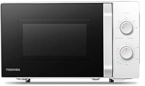 Toshiba MW2-MM20P(WH) Forno micro-ondas padrão, 20 litros, 800 W, 5 níveis de potência com prática função de descongelação, iluminação LED interior, branco