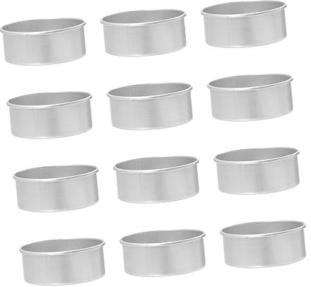 DOITOOL 100 vasos de aluminio para hacer velas, soportes vacíos ligeros para proyectos de cera de bricolaje, diseño cóncavo para un uso fácil, suministros fiables para hacer velas para manualidades y