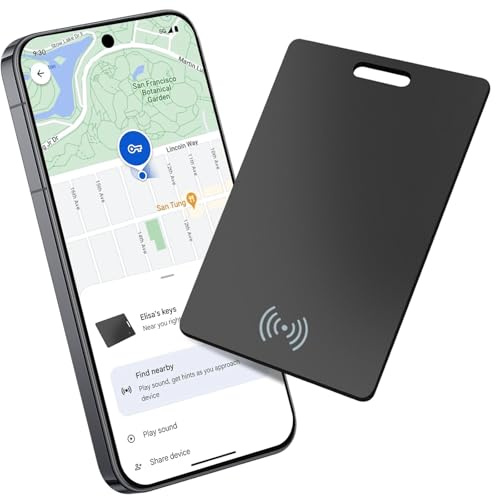 RUIZHI 1 ER Tracker Intelligent Android - Fonctionne avec Google Find My App - 1,8 mm - Compatible avec Le Chargement sans Fil et étanche IP68 - pour clés, Bagages, Non Disponible pour Huawei