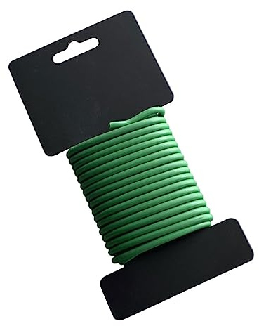 GALPADA Bridas para Fijación de Plantas de Jardín 5mm X 10m, Alambre Flexible para Atar y Soportar Plantas Trepadoras, Accesorio Resistente de Hierro y TPR para Uso en Cultivos y Huertos
