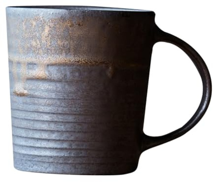 TOYANDONA Tasse Café Vintage Céramique Rétro Mug Léger et Pratique pour Bureau et Maison Design Poignée Anti-brûlure Style Scandinave Industriel Décoratif