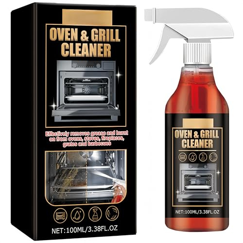 Nettoyant pour four, dégraissant et décapant à action rapide, spray nettoyant pour four et gril, mousse nettoyante sans frottement pour plateaux de barbecue, plaques de cuisson, micro-ondes (1 Pièce)