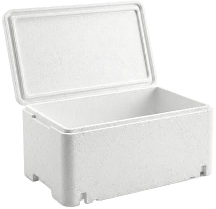 O-fish Styroporbox 18,3L mit Deckel Thermobox für Lebensmittel & Medikamente Isolierbox für Versand & Transport 30x40x17cm Kleine Kühlbox für Auto Picknick & Gastronomie Styrobox 10kg Traglast Set