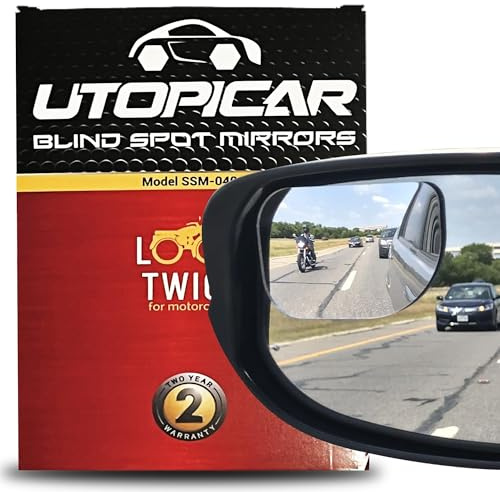 Blind Spot Convex Car Mirror: XLarge Rear View | Rearview Automotive Mirror for Car Exterior Accessories and Interior for Women/Men (2Pack)