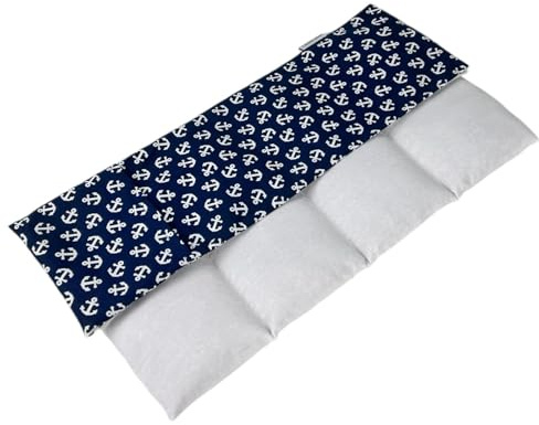 Saco térmico cervical de semillas de trigo con funda lavable 50x16cm (Anclas)