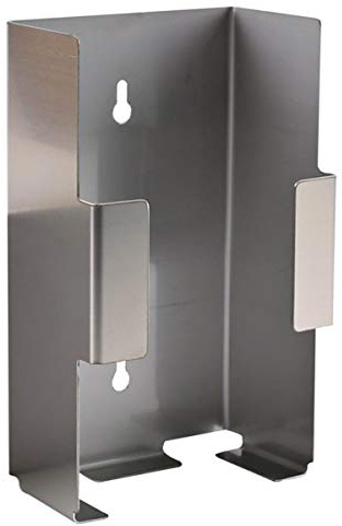 Hygienical Betriebsbedarf Spenderhalter für Einweg-Handschuhe aus Edelstahl, Wandhalter, Handschuh-Dispenser, Silber, Größe: 12.5 x 7.5 x 21.5 cm, für Hygiene