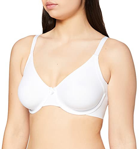 Selene, Reggiseno Contenitivo Donna con Fascia Alta e Ferretto, Cuciture Piatte, Senza Imbottitura, Collezione Eugenia, Colore Bianco, Taglia 7C