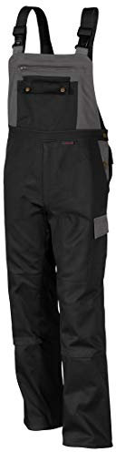 Qualitex Profi Arbeits-Latzhose MG 300 (Schwarz/Grau, 44)