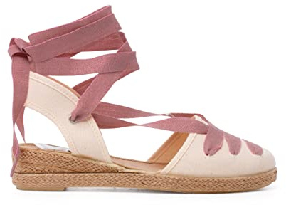 Pisamonas Goyesca Wedge Espadriller Med Band Size 37 Color Rosa
