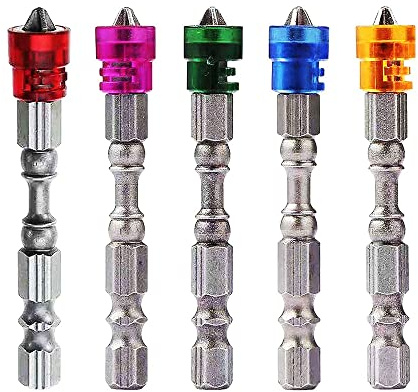 Zohino 5 PCS 1/4 Inches Hex Shank PH2 Magnetic Drill Bit Cross Phillip Head Impact Drill Bits Set Holder