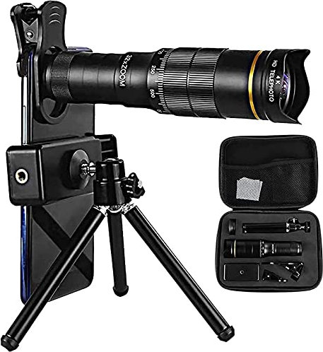 Telescopio monoculare con Zoom Super teleobiettivo 4K 10-300X40 mm, con Supporto per Smartphone treppiede per Birdwatching, Campeggio, Escursionismo, Viaggio, Set di esplorazione all'aperto.32