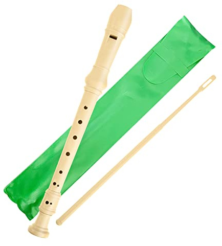 Flauta Dulce de Plástico, Soprano, 8 Agujeros, con Digitación Alemana, Ideal para Escolares y Principiantes