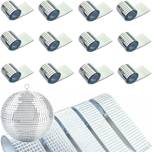 5760 Stück Echtglas Silber Spiegel Mosaik Fliesen Aufkleber für Handwerk Mini Quadratische Glasfliesen Selbstklebend 5 mm x 5 mm (Silber)