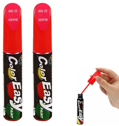 Bolígrafo Reparador Arañazos Coche,Bolígrafo Retoque Coche,Rotulador Arañazos Coche,Rotulador Retoque Pintura Coche,Pluma De Retoque del Coche,Rotulador Reparación Arañazos Coche,Rojo,2 piezas