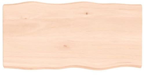 vidaXL Piano per Tavolo 100x50x(2-6) cm Rovere Non Trattato Bordi Vivi
