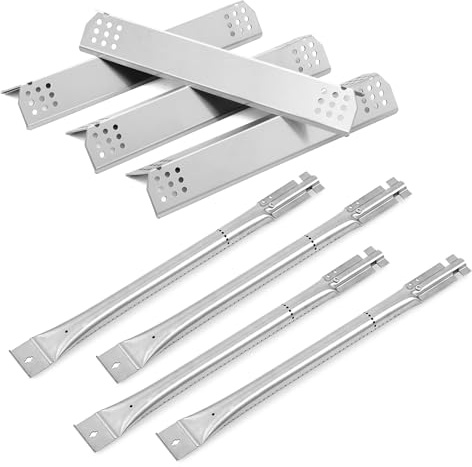 Charbrofire 740-0780 720-0781 Heizplatten 4 Brenner Grill Ersatzteile für Kitchenaid Grillteile 720-0745B Kitchenaid Thermometer Eingebauter Grill Hitzeschild Edelstahl Brennerrohr