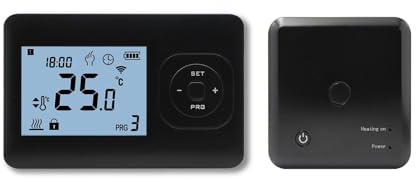 Hochwertige Heizung – Basic Black Thermostat – inklusive TC-05 Aufputzempfänger