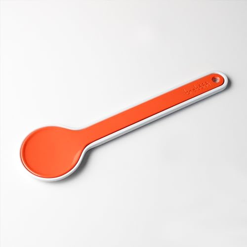 Trebonn in, Ensemble de Couverts à Salade Nest&Serve en mélamine. Pratique et Peu encombrant. Dimensions : 27,5 x 7,5 x 0,8 cm (Orange/Blanc)