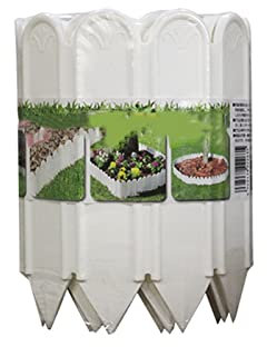 Cenz-888 Dekorativer Gartenzaun Blumenbett Gemüse Garten Blume Garten Gemüsefeld Kleine Zaun Kunststoff Dekorative Garten Trennwand 118 Zoll Gartenzaun Outdoor-Dekor (Color : White, Size : 5 Rolls)