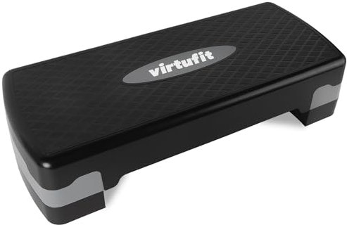 VirtuFit Essential Aerobic Fitness – Trapunta per la casa Stepper regolabile in altezza e antiscivolo per aerobica, ginnastica e fitness I Home Step Stepbench