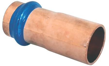 SOMATHERM FOR YOU, Manchon réduit cuivre à sertir MF Ø14 Ø12, raccord indémontable conforme EN1057, pression max 16 bars, température max 95°C, joint d'étanchéité EPDM, profil V | Raccordez durablement 2 diamètres différents grâce à ce manchon cuivre à sertir, conforme EN1057.