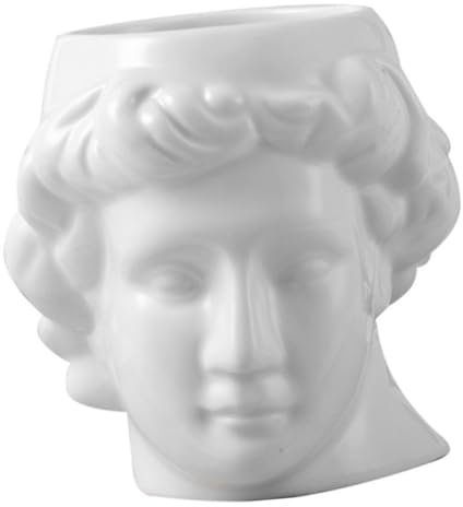 Amosfun Artistic Sculpture Statue Mug 600ml Ceramic Latte Cup White for Office Home