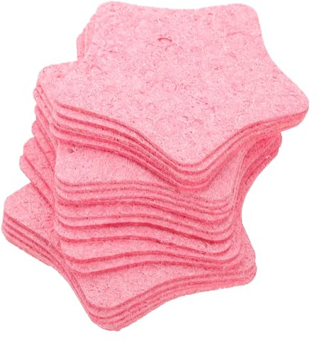 ADOCARN 25pezzi Spugne Per Viso Naturale Cuscinetti Per Struccare Pad Pulenti Per Trucco Per Uso Quotidiano Morbidi e Sostenibili