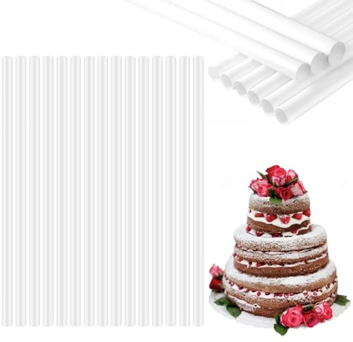 Tortenstützen 30cm Torten Stabilisator Stäbe Stabilisieren Kuchenstützen Tortenstützen für Mehrstöckige Torten Stützen 24STK