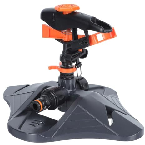 ibasenice Aspersor Automático Giratorio 360° para Jardín y Césped Aspersor Ajustable de Abs para Riego en Patios y Parterres para Exteriores